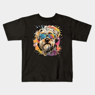 Soft-coated Wheaten Terrier with a splash of color Kids T-Shirt